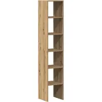 vidaXL Bokhyllor 2 st stapelbara artisan ek 30x30x80cm konstruerat trä
