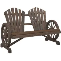 vidaXL Gungstol 2-sits adirondack massivt granträ