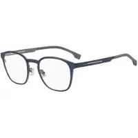 BOSS Titanium optical lenses in matte blue and grey