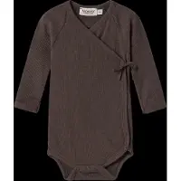 MarMar Omlottbody l/ä - Ull - Belita - Terre - - 68 - Body L/Ä