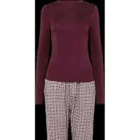 Hunkemoller Pyjamas cyklamen / vit