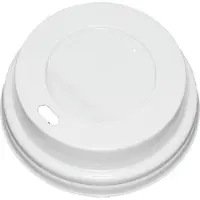MultiLine Plastlock Ø80 Mm Vit Biologiskt Nedbrytbart För Kaffemugg 100 St.
