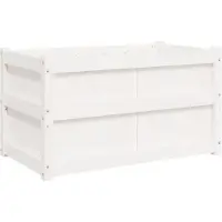 vidaXL Odlingslåda 90x50x50 cm vit massiv furu