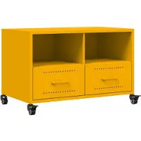 vidaXL Tv-bänk senapsgul 68x39x43,5 cm stål