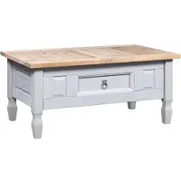 vidaXL Soffbord mexikansk coronastil furu grå 100x55x44 cm