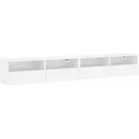 vidaXL TV-väggskåp, 2 st, Vita, 100x30x30 cm