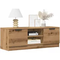 vidaXL TV-bänk artisan ek 102x35x36,5 cm konstruerat trä
