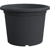 Atera tera planteringskruka Basic Round, Ø 400 mm, antracit i återvunnen plast, robust och stabil - 1 st (33001040005)