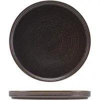Genware Cinder Svart Presentationstallrik Låg 25cm - Terra