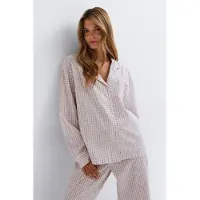 Gina Tricot  - Poplin pyjamas shirt - pyjamas - Rosa - XS - Dam