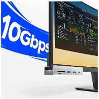 ORICO Hub MH5PC montowany med zacisk USB-C / USB-A USB-C SD TF - srebrny