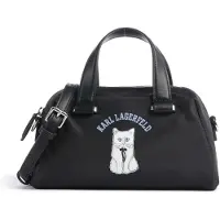 Karl Lagerfeld Axelremsväska 'Ikon Choupette' ljusblå / svart / vit