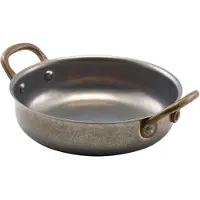 Genware Vintage Steel Rund Tallrik 13,5 x 3,75 Cm