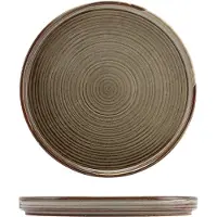 Genware Terra Porcelain Grey Låg Presentationsplatta 25 Cm