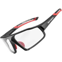 RockBros SP216BK fotokromiska cykelglasögon UV400 - svart/röd