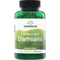 Swanson Health , Full spektrum Damiana, 510 mg, 100 kapslar