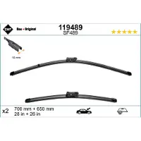 Valeo Torkarblad Visioflex 119489, 700/650mm, Front, 2 Stycke