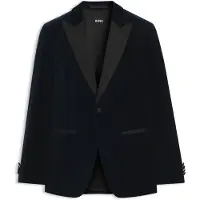 BOSS Slim-fit tuxedo jacket in cotton velvet