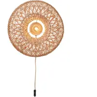 Good&Mojo Vägglampa Arizona, Ljust trä, Vardagsrum / matsal, Bambu, Vägglampa, vägglampa inomhus