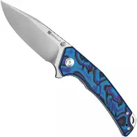 SENCUT Quirk S25099-3, Satin D2, Blue Purple Black G10 pocket knife