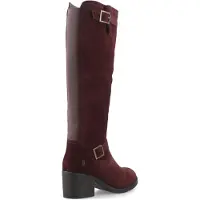 Hush puppies Heidi Läder Kvinnor Bordeaux Klackade Knähöga Stövlar