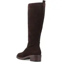 Hush puppies Antonia Lång Mocka Dam Chokladfärgade Klackade Knähöga Stövlar