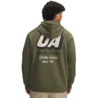 Under Armour Rival-fleecehoodie för män (Grön)