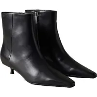 Calvin Klein Leather Kitten Heel Ankle Boots