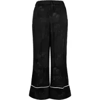 OFF-WHITE Off White Pyjamasbyxor med blommönster och vida ben för kvinnor/damer (Svart)
