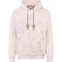 Philipp Plein Washed Hoodie Tennis Club Crystals Crystal
