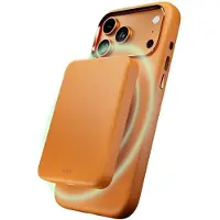 Puro Pure Icon Mag Pro silikonfodral för iPhone 17 Pro Max, MagSafe-kompatibelt med kameraskydd - Orange