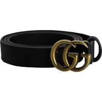 Gucci GG Marmont Spännbälte 75 i svart läder