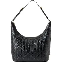 Calvin Klein Debossed Allover Emblem Logo Shoulder Bag