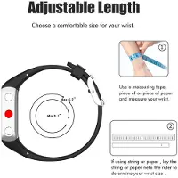 OutsideWorld Silikon Klockarmband Ersättningsarmband Mjukt Bekvämt Dubbelfärgat Klockarmband Kompatibelt för POLAR v800 Black + red gray