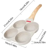 Yiran Furniture Fyra Hål Stekpanna 3-i-1 Non-stick Ägg Pannkaka Hamburgare Stek Matlagningspanna Frukostmaskin Induktionskokare Tillbehör