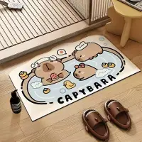 Yiran Furniture Badrumsgolvmattor Badrum Vattenabsorberande och Snabbtorkande Smutsavvisande Antihalk Kiselgurmattor Tecknade Fotmattor 40*60cm