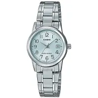 Casio STANDARD-serie, moderiktig, affärsmässig, retro, litterär och mångsidig, klassisk visare, datumvisning, blå urtavla, vattentät, kvarts LTP-V002D-2B blå