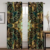 Yiran Furniture Barock Lyx Abstrakt Guld Fri Frakt Billig Fönstergardin för Vardagsrum 2 Delar Barn Sovrum Barn Badrum Dekor Krokar W50 X H130(CM)X2&Grommet Top