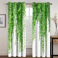 Yiran Furniture Vintage Palmblad Blomtryck Fönstergardiner Persienner För Vardagsrum Barn Sovrum Badrum Kök Kontor Dörr Heminredning 2st W65X60H(cm)X2Pcs&Hook