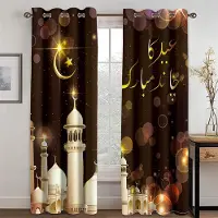 Yiran Furniture Eid Ramadan Festival Traditionell Design Skuggardiner 2 Paneler Fri Frakt Lyx Vardagsrum Sovrum Heminredning Gardiner 60W60H(CM)X2&Grommet Top