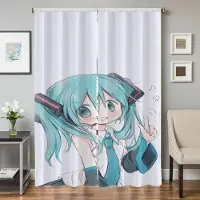 Household supplies MH Fönster Kök Gardiner för Vardagsrum 2 Stycken Mörkläggningsgardiner Dörrgardin Hatsune M-mikus Avdelare Sovrumsinredning W50xH70cmx2pcs-CL