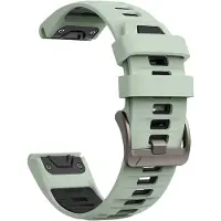 Seahorse Home Fenix8 Klockarmband För Garmin Fenix 8 47mm 51mm E 7 7X/Epix Pro/6 6X 5X Plus/Enduro 3 QuickFit 26mm 22mm Silikonarmband 2028 QuickFit 22mm gray