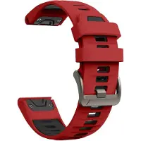 Seahorse Home Fenix8 Klockarmband För Garmin Fenix 8 47mm 51mm E 7 7X/Epix Pro/6 6X 5X Plus/Enduro 3 QuickFit 26mm 22mm Silikonarmband 2028 QuickFit 26mm röd svart färg