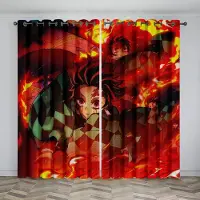 Yiran Furniture Japansk Tecknad Anime Serie Skuggardiner 2 Paneler Barnens Favoritrum Sovrum Vardagsrum Fönster Dekorativa Gardiner 60W150H(CM)x2&Hook