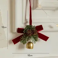 Yiran Furniture Julklocka Sammet Rosettknut Hänge Julgranshänge Scendekoration Hematmosfärdekoration Litet Hänge gray