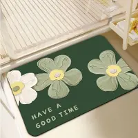 Yiran Furniture Ins Air Badrum Halkskyddsmatta Badrumsdörr Absorberande Golvmatta Hushållstoalett Diatomacéjord Golvmatta 50 * 80Cm