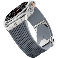 Lanspo Sportarmband för Samsung Galaxy Watch Ultra 2025 47mm Rostfritt stålspänne Armband för Samsung Galaxy Watch Ultra Lyxarmband Galaxy Ultra(2024) gray