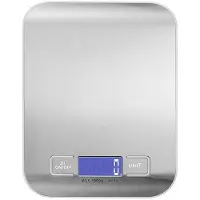 Yiran Furniture Digital köksvåg 5kg 10kg/1g Rostfritt stål LCD Elektronisk matdiet Postvåg Mätverktyg vikt Libra 5Kg white