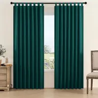 Lutas Enfärgade mörkläggningsgardiner Högprecisions ljusblockerande draperier för hem och kontor Stilfull fönsterdekoration 100cm*250cm mörkgrön färg