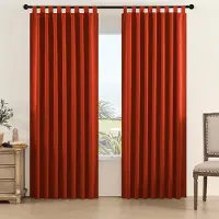 Lutas Enfärgade mörkläggningsgardiner Högprecisions ljusblockerande draperier för hem och kontor Stilfull fönsterdekoration 132cm*183cm orange